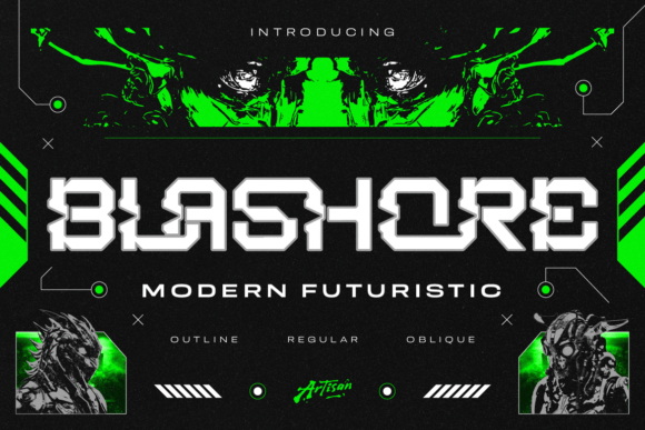 Blashore: The Font That Looks Like a High-Speed Data Stream