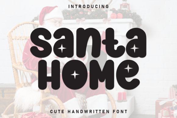 Santa Home: A Handwritten Font for Heartfelt Designs